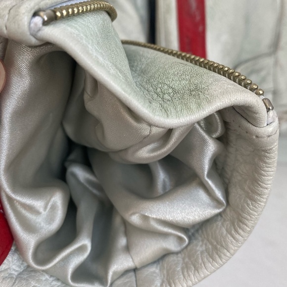 GENUINE Parasuco Leather Distressed Biker Jacket, Large, White - Picture 11 of 11